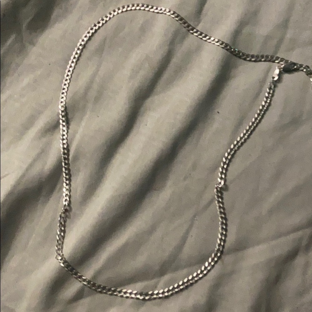 10k white gold Cuban link chain